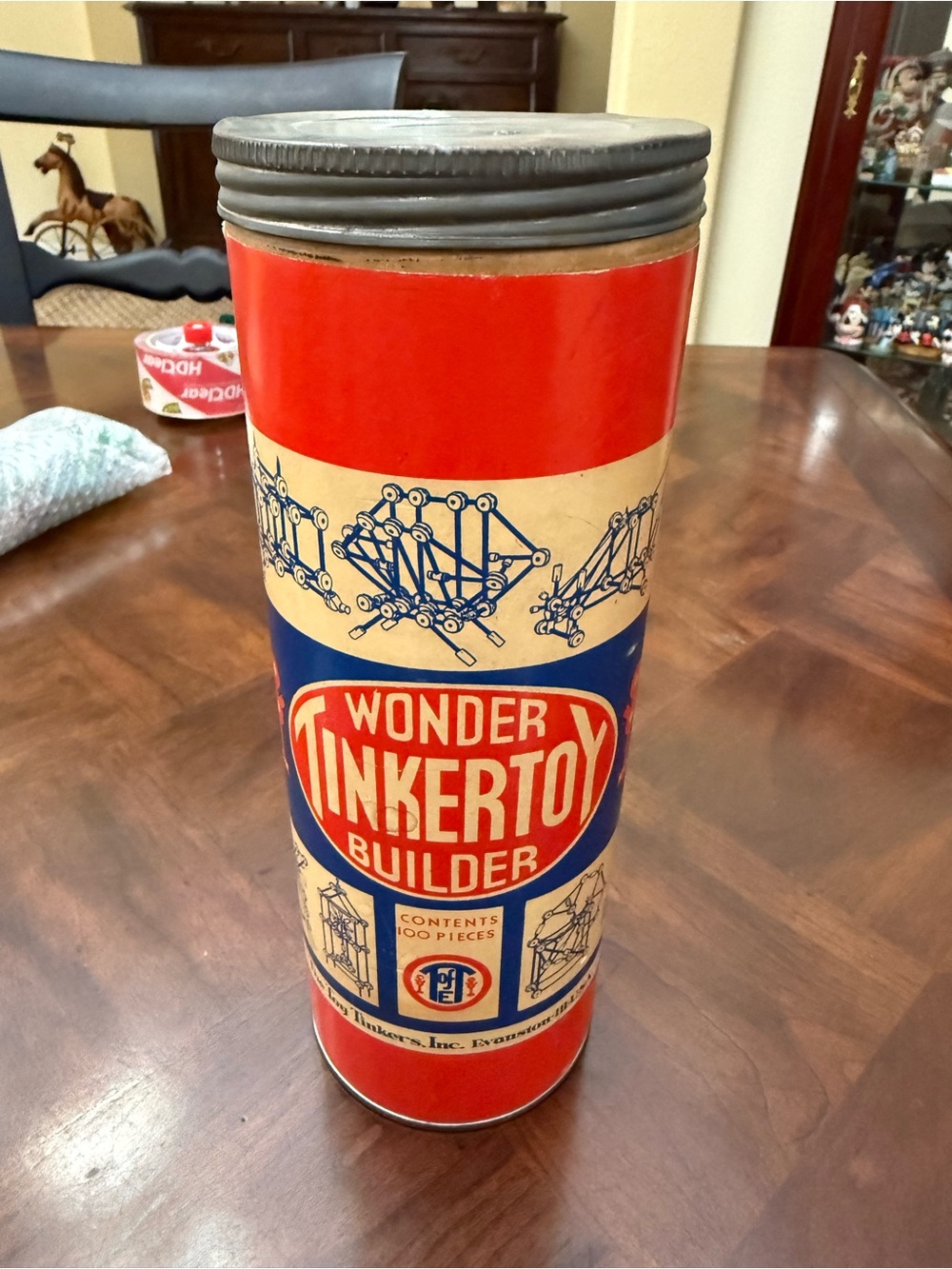 Vintage Wonder Tinkertoy Builder Tin